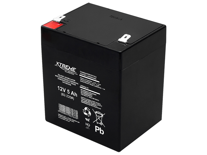 XTREME 12 V 5 Ah zselés akkumulátor 82-220-