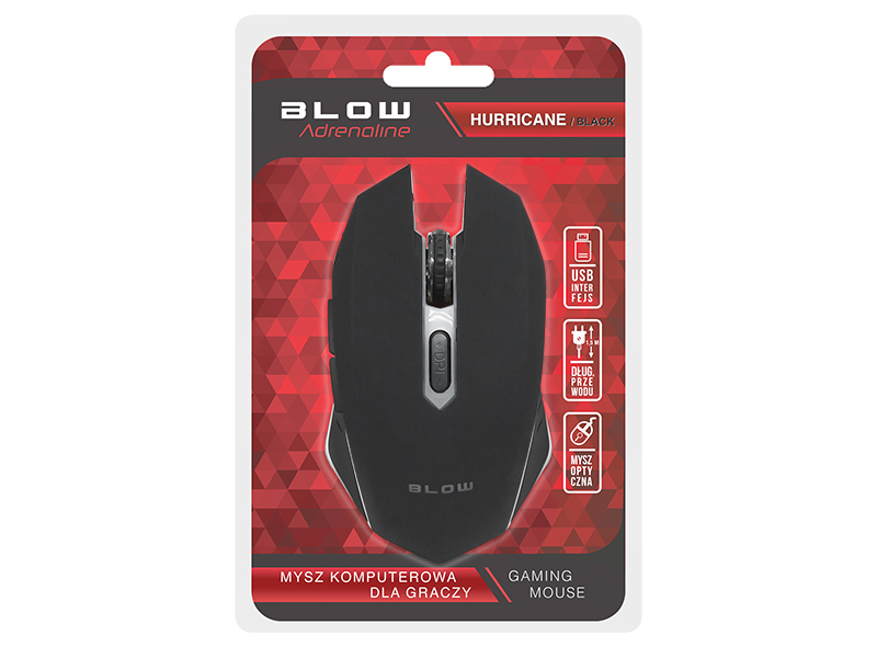 BLOW Adrenaline HURRICANE2 vezetékes optikai gamer egér 84-052-