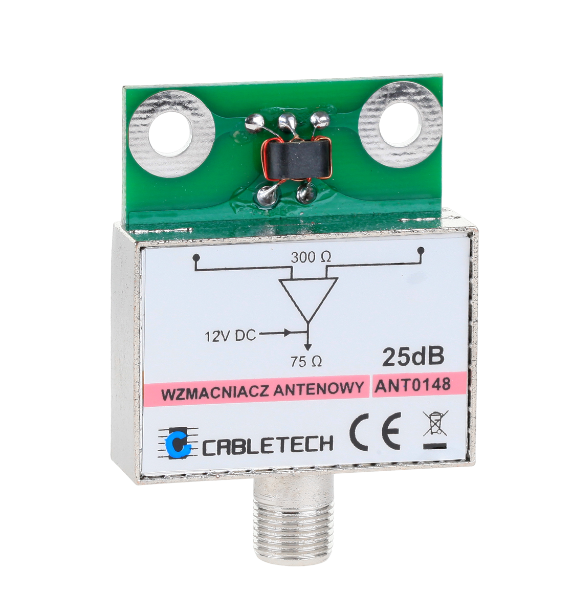 CABLETECH Antennaerősítő LNA-169 árnyékolt 25dB HFO