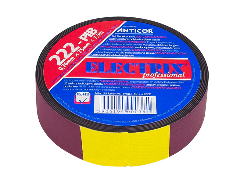 Önvulkanizáló butil szigetelőszalag 25 mm × 7,5 m 5535-