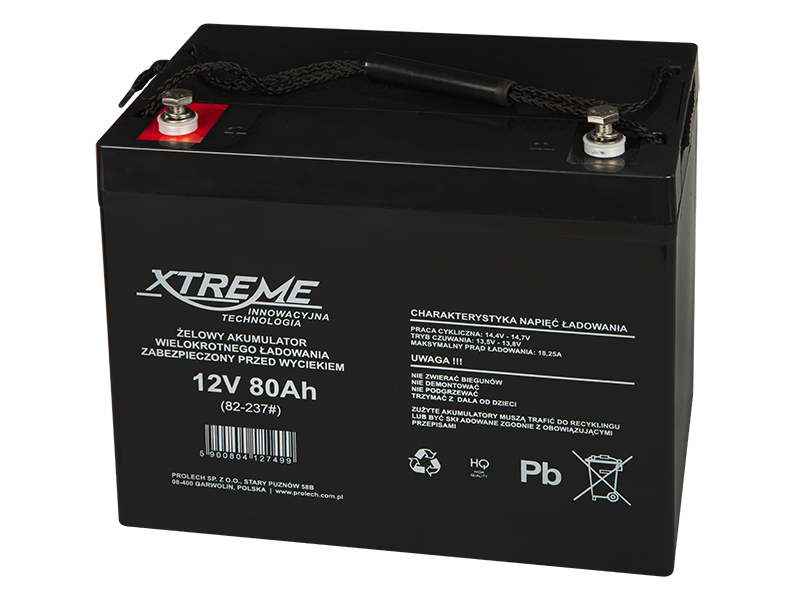 XTREME zselés akkumulátor 12 V 80 Ah 82-237-