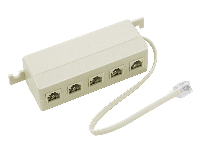 Telefonos elosztó adapter 6P4C (RJ14), 1 dugó / 5 aljzat 3308-