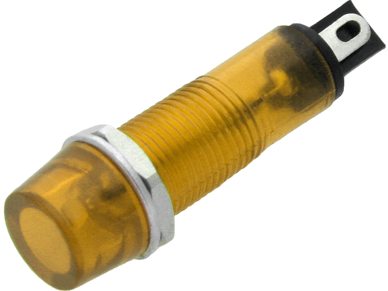 Sárga neon jelzőlámpa 230 V, 9 mm 0654-