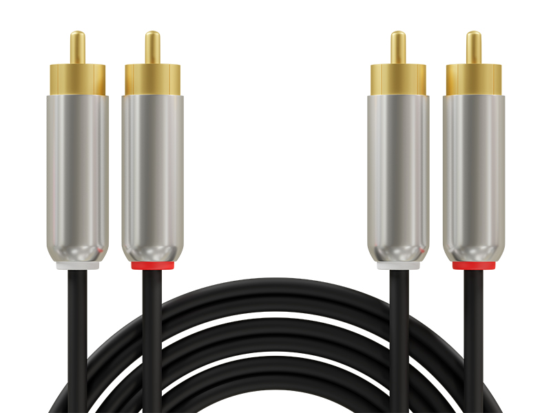 2XRCA audiokábel 2,5 m, fém csatlakozókkal 91-251-
