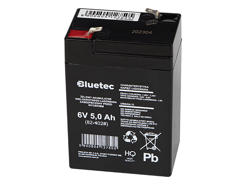 BLUETEC 6 V 5 Ah zselés akkumulátor 82-402-