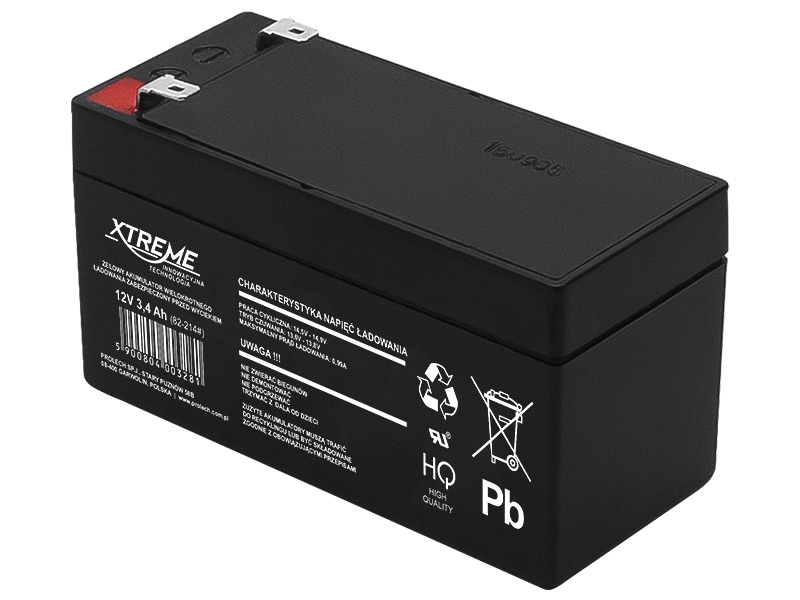 XTREME 12 V 3,4 Ah akkumulátor 82-214-