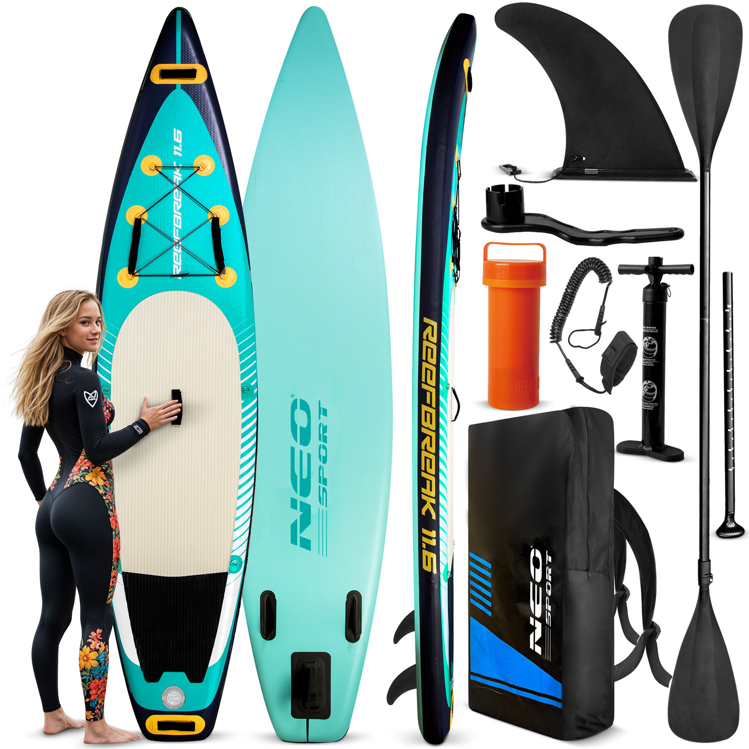 Paddleboard 350 x 81 x 15 cm Neo-Sport 170103
