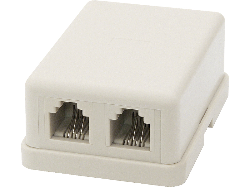 Dupla telefon aljzat 2×6P4C (RJ14) 2258-