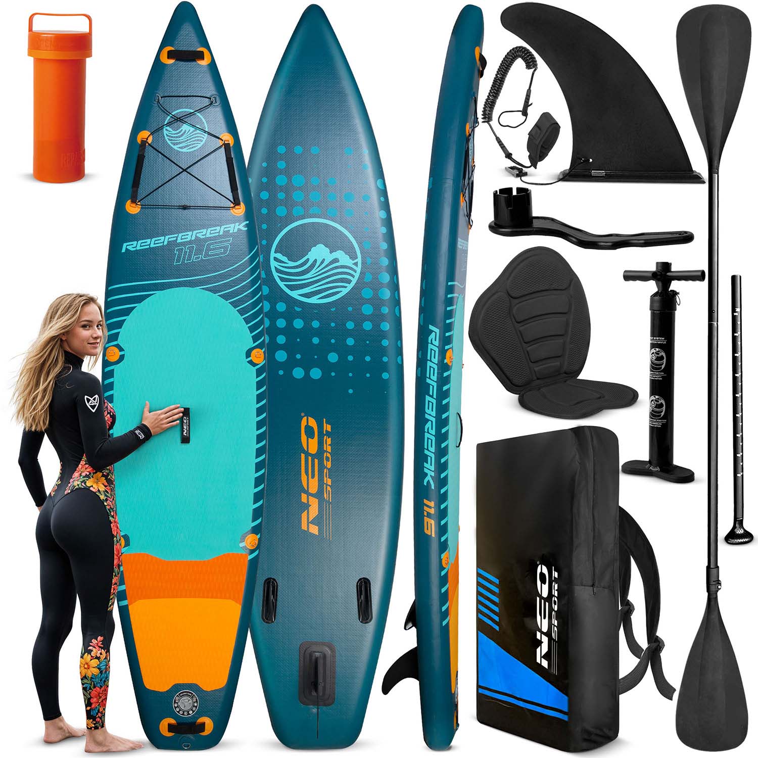 Paddleboard 350 x 81 x 15 cm Neo-Sport 170301