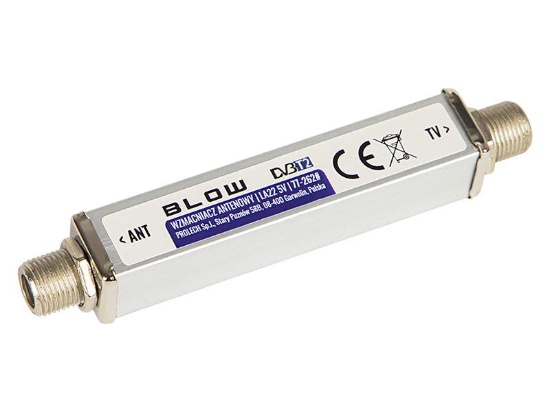 BLOW DVB-T2 antennaerősítő LA22V5, 22 dB, F csatlakozós 77-262-