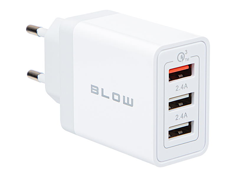 30 W-os USB hálózati töltő, 2× USB + Quick Charge port 76-027-