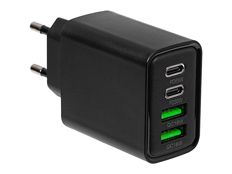 65 W-os USB-C gyorstöltő 2× USB-A porttal 76-023-