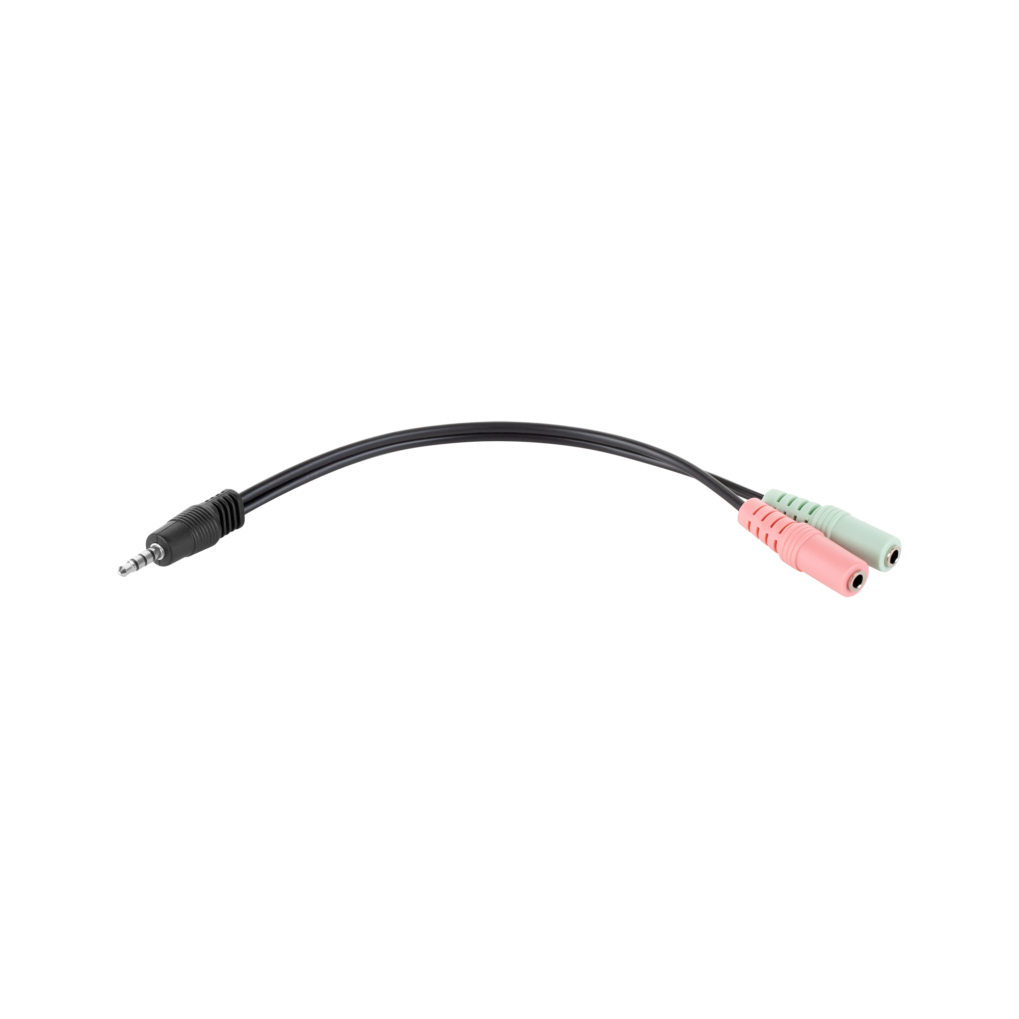 CABLETECH Reduktor Jack 3.5 4-pólusú - 2xJack 3.5 sztereó 20cm