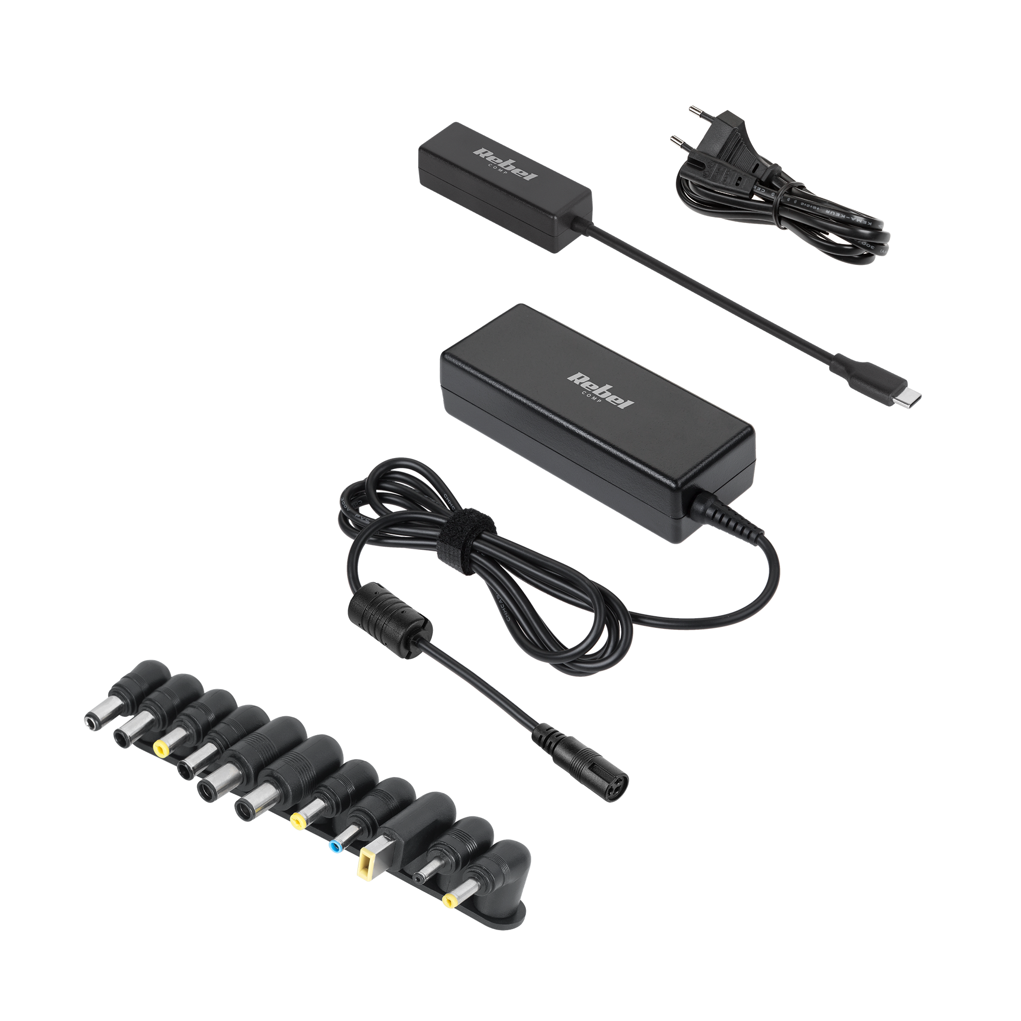 Univerzális tápegység Rebel 12 csatlakozó 90 W 15-20 V automatikus Power Delivery funkcióval