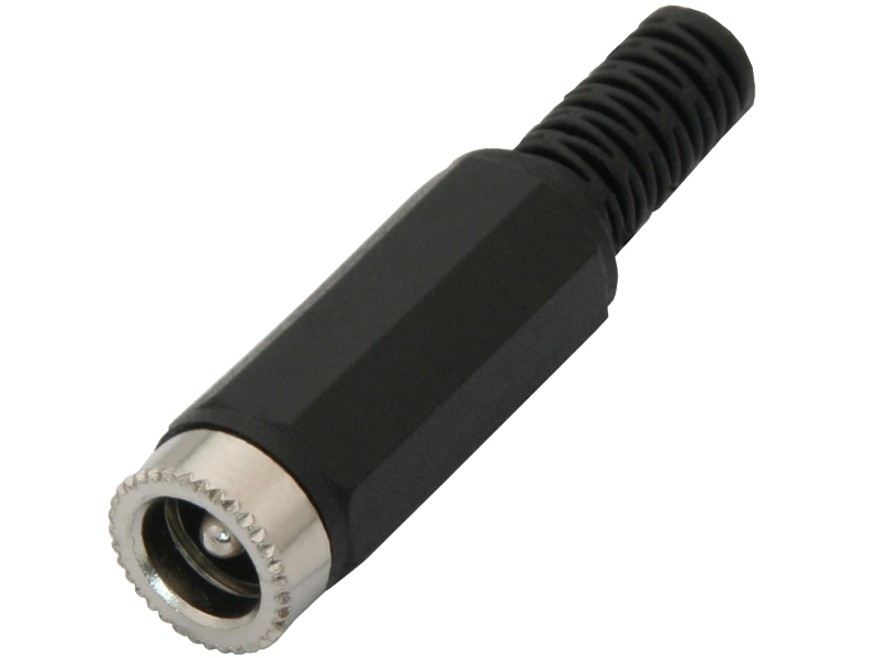 DC tápcsatlakozó aljzat kábelre, 5,5 × 2,5 mm 8694-