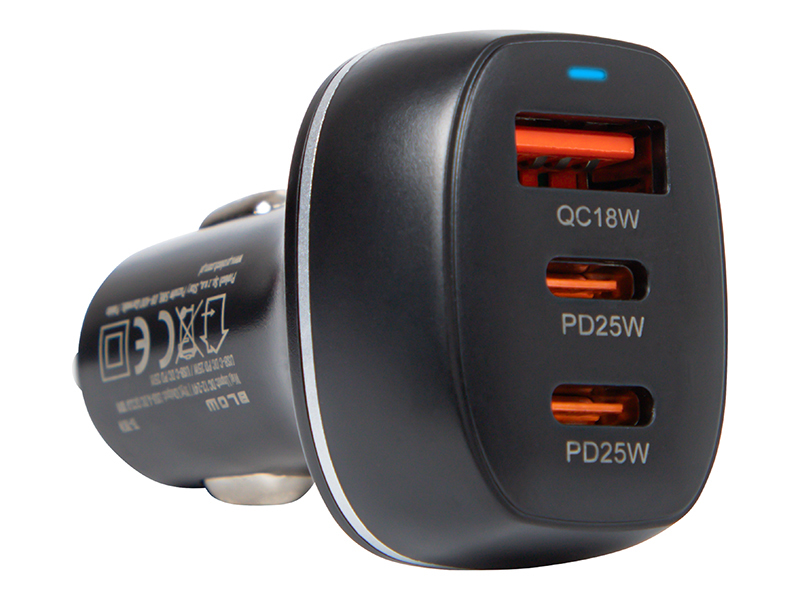 Autós USB töltő, 68 W, 50 W 75-787-
