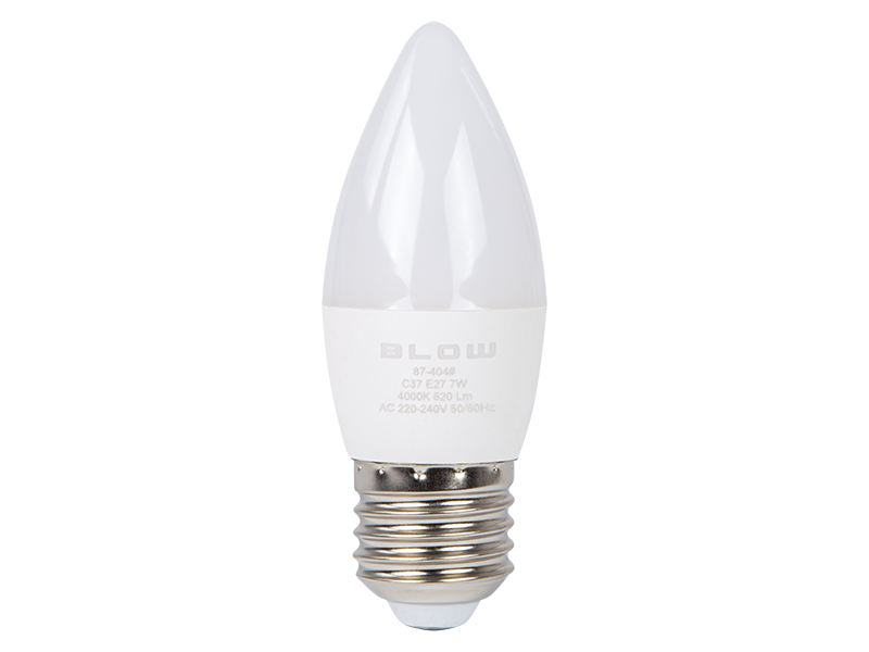 LED gyertya izzó E27 C37 7 W 4000 K semleges fehér 87-404-