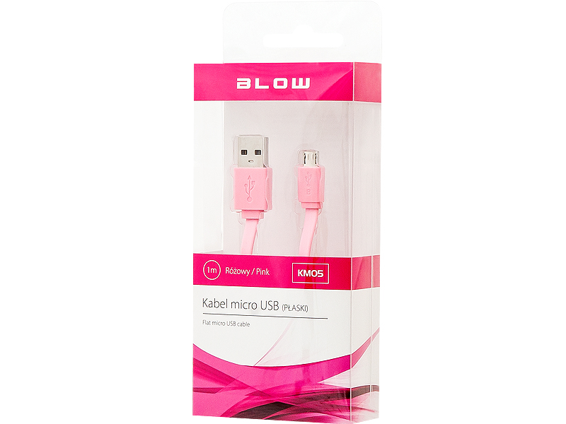 Lapos micro USB kábel, 1 m 66-065-
