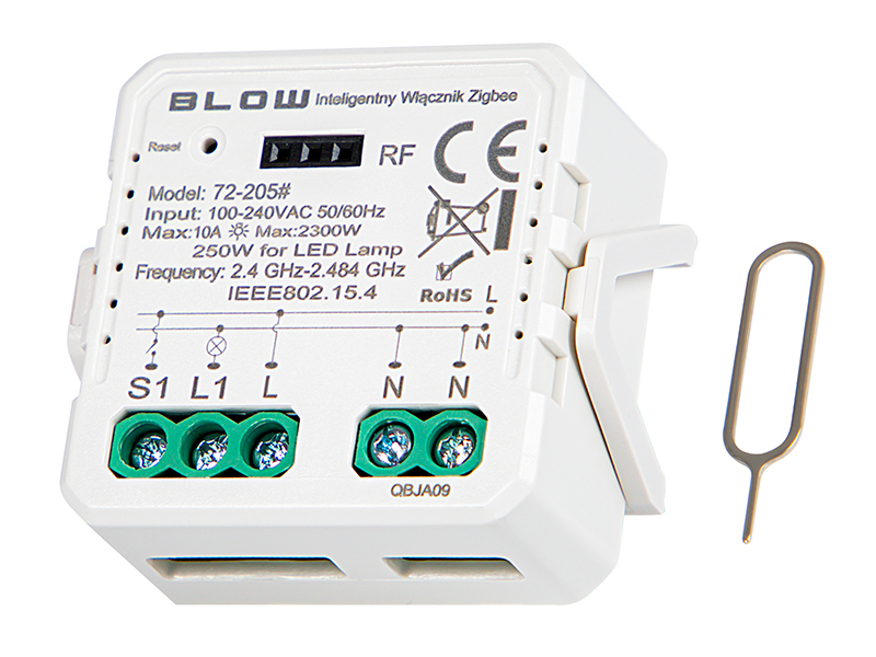 Zigbee Tuya fali kapcsoló 72-205-