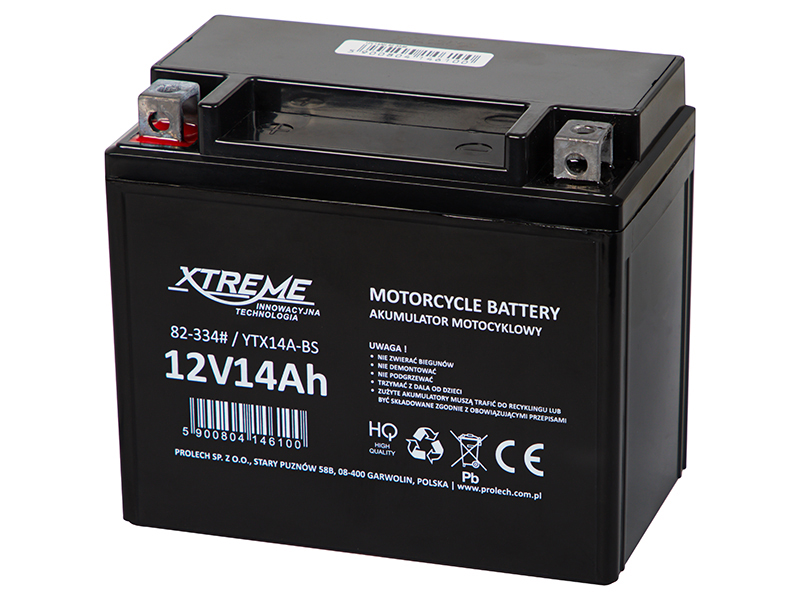12 V 14 Ah motorkerékpár akkumulátor 82-334-