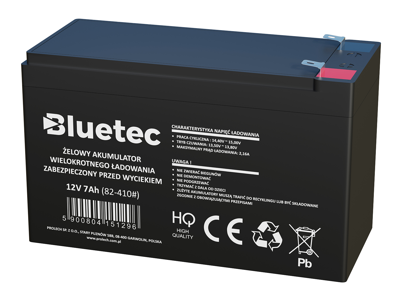 BLUETEC zselés akkumulátor 12 V 7 Ah 82-410-