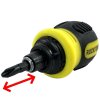 reversible ratchet screwdriver with switch adjustable bits