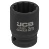 JCB 3/4" 28mm 12-szögletű Cr-Mo Ütőfej Kulcs