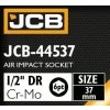 JCB Hatáskulcs 1/2" 37 mm 6-fakkos Cr-Mo NÁSTRÓ KULCS