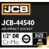 JCB 1/2" 40 mm-es 6-szögű Cr-Mo ütőfej ORECH