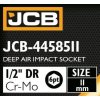 JCB MÉLYBEDUGÓ RÁZÓTARTOZÉK 1/2" Cr-Mo 6-szögletű 11 mm DIN dugókulcs