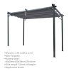 Szürke kerti pergola 3 m CH-TUN5682
