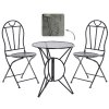 Kerti Fém Bútor Szett "SUSAN" Asztal + 2 Szék *8244