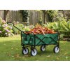 ZÖLD ÖSSZEHAJTHATÓ KERTI KOCSI 116 x 54 x 90 cm *5168