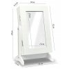 Ékszertartó tükörrel, fehér, 21 x 15 x 35 cm *5775