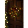 Karácsonyi koszorú LED 40 cm 40 L Zöld Masnival Elemes *4246