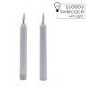 LED ELEMLÁMPÁS FEHÉR 16,5 CM VEGYES MINTÁK disp=20db. *0375