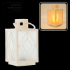 Karácsonyi lámpás 11 x 11 x 20,5 cm fehér LED betéttel *2553