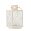 Karácsonyi lámpás 11 x 11 x 20,5 cm fehér LED betéttel *2553
