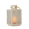 Karácsonyi lámpás 11 x 11 x 20,5 cm fehér LED betéttel *2553