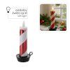 Karácsonyi LED gyertya 10 x 10 x 27,5 CM fehér-piros *7724