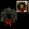 Karácsonyi koszorú 15 LED 40 cm piros *0271