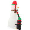 Fújható hóember pingvinekkel LED világítással 190 cm *0394