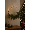 Karácsonyi koszorú 45 cm fenyőfával LED, csomagolás=12 db *2077