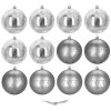 CA1535 KARÁCSONYI GÖMB SZETT 10 CM 12 DB