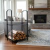 Stojak na drewno kominkowe regal metalowy akcesoria do kominka 180336