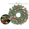 Karácsonyi koszorú 50 cm, fenyőtoboz, csipkebogyó Plonos 4837