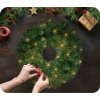 Karácsonyi koszorú 50 cm-es LED lámpákkal Plonos 4839