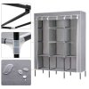 Massido szövet szekrény polcokkal - szürke