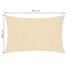 Árnyékoló lap 4x3m SN1066 CREAM WHITE