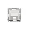 Aljzatburkolat 1x RJ45/RJ12 Simon 54 prémium ferde fehér